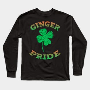 Ginger Pride Shamrock Irish Clover TShirt St Paddys Day Gifts Long Sleeve T-Shirt